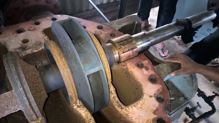 corroded water transfer pumps